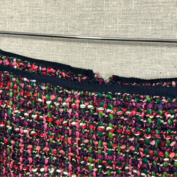 Talbots Vibrant Pink Green Purple Textured Tweed  Pencil Skirt - Picture 3 of 8